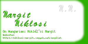 margit miklosi business card